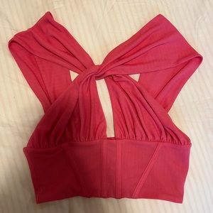 Pink Zara halter style tank top